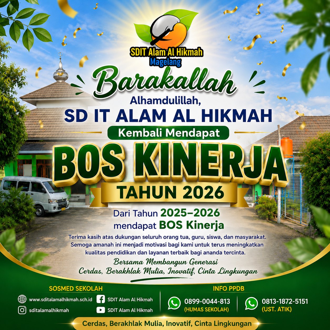 SD IT Alam Al Hikmah Kembali Raih BOS Kinerja Tahun 2026