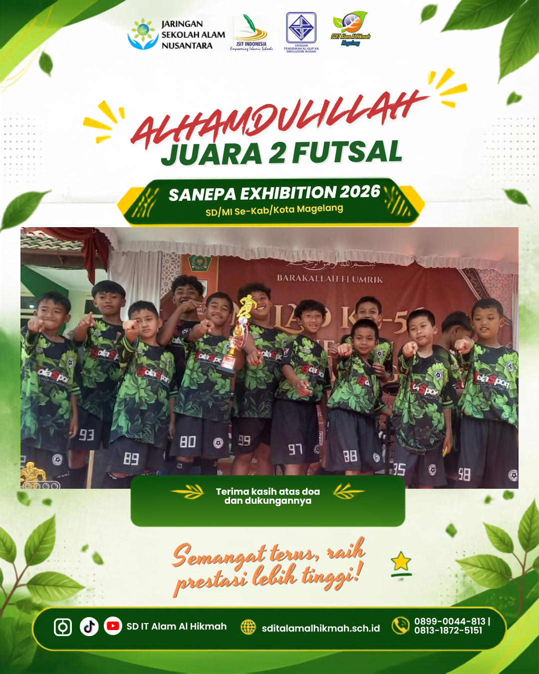 Alhamdulillah! Tim Futsal SD IT Alam Al-Hikmah Raih Juara 2 SANEPA Exhibition 2026